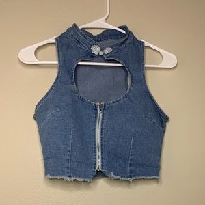 Cropped Jean top